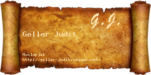 Geller Judit névjegykártya